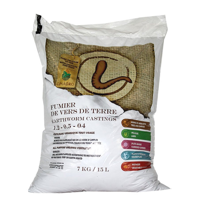 Cinagro Fumier De Vers De Terre 15L