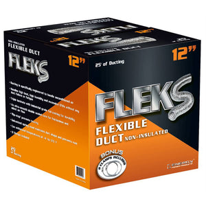 Fleks Ducting Aluminum 12" 2 Clamps