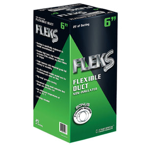 Fleks Ducting Aluminum 6" 2 Clamps